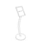 Azar Displays 8.5"W x 11"H Snap-Frame Sign holder W/ Curved Metal Stand 300235-SLV - alternate 3